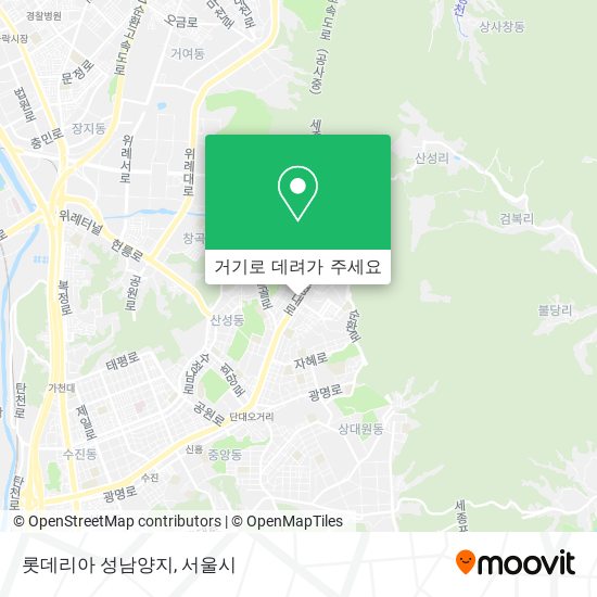 롯데리아 성남양지 지도