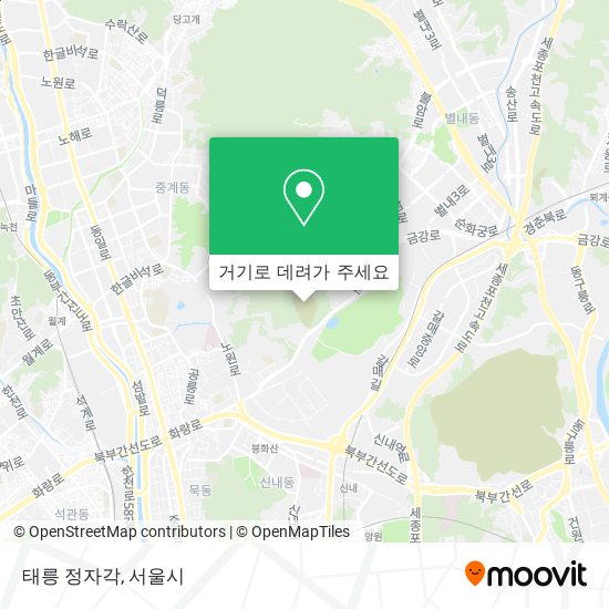 태릉 정자각 지도