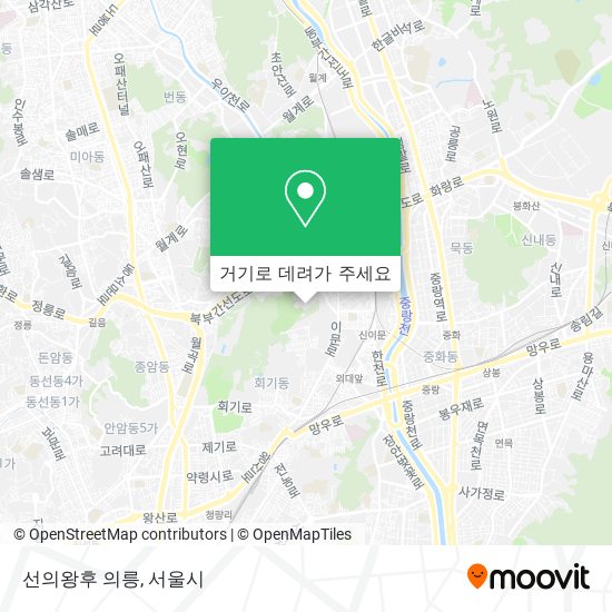 선의왕후 의릉 지도