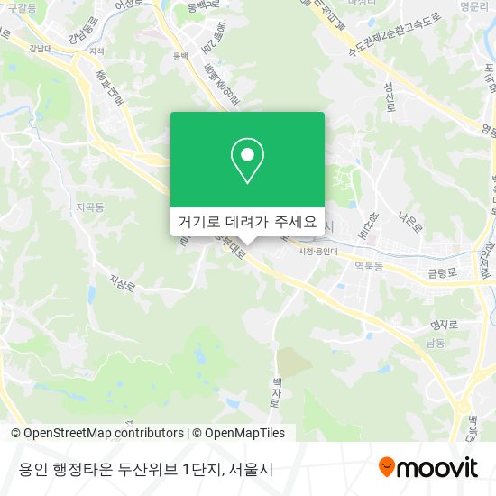 용인 행정타운 두산위브 1단지 지도