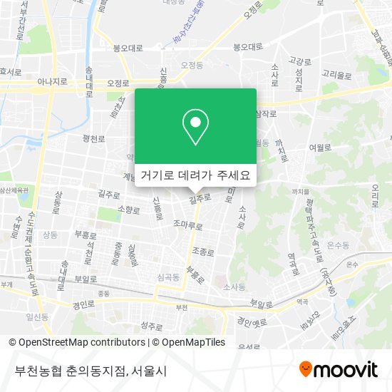 부천농협 춘의동지점 지도