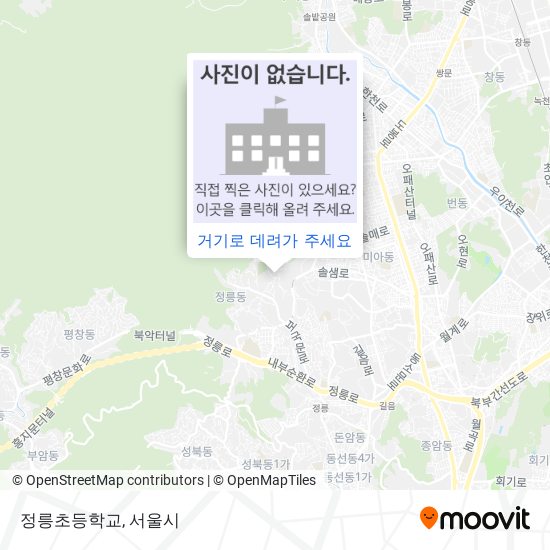 정릉초등학교 지도