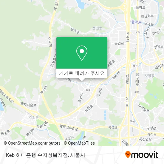Keb 하나은행 수지성복지점 지도