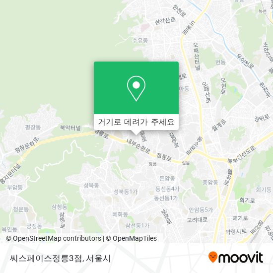씨스페이스정릉3점 지도