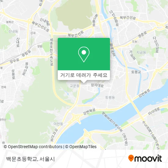 백문초등학교 지도