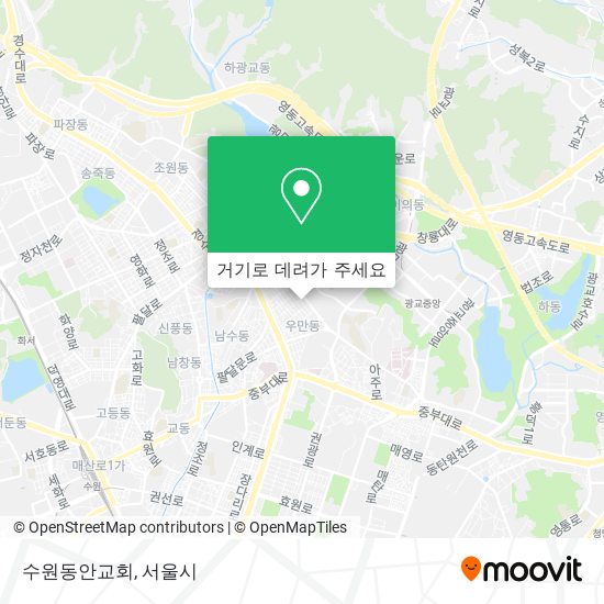 수원동안교회 지도