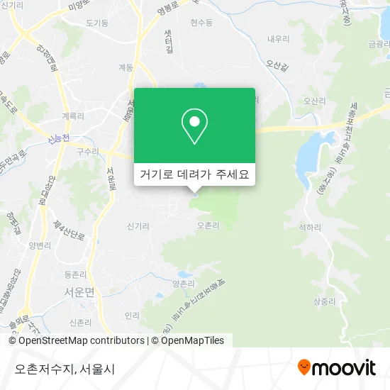 오촌저수지 지도