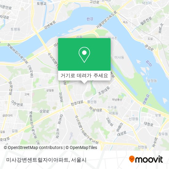미사강변센트럴자이아파트 지도
