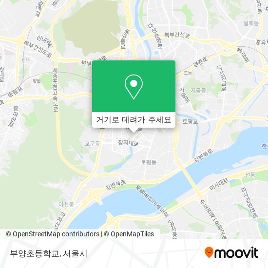 부양초등학교 지도