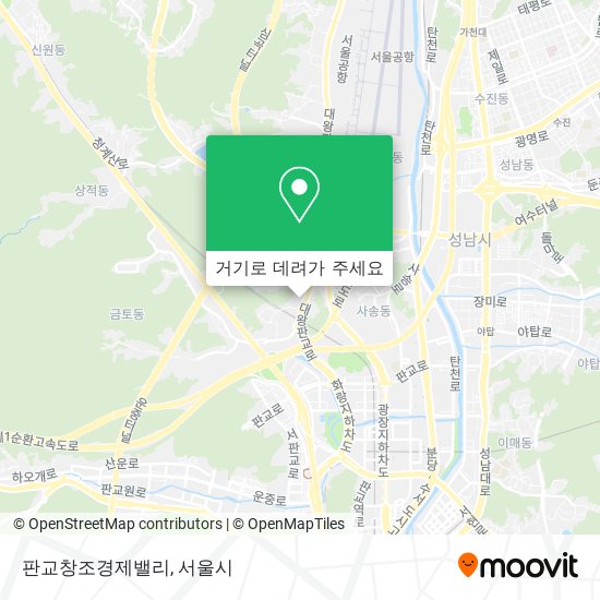 판교창조경제밸리 지도