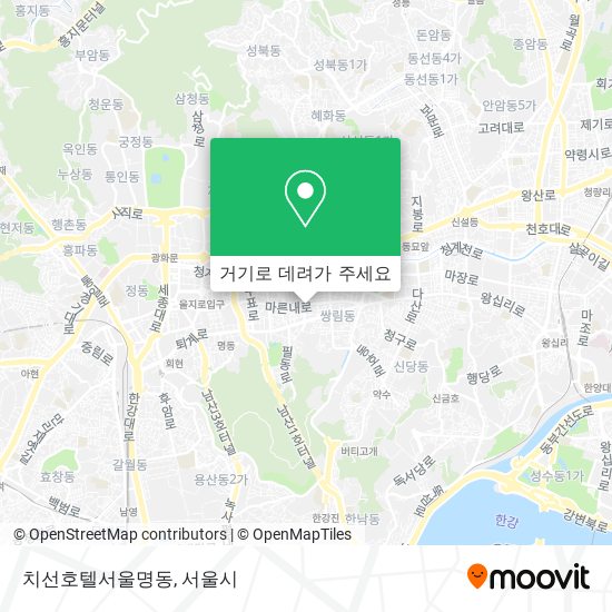 치선호텔서울명동 지도