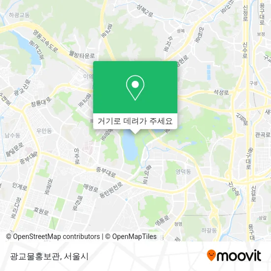 광교물홍보관 지도