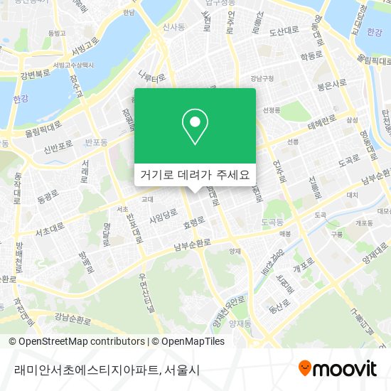 래미안서초에스티지아파트 지도