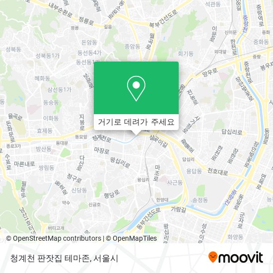 청계천 판잣집 테마존 지도