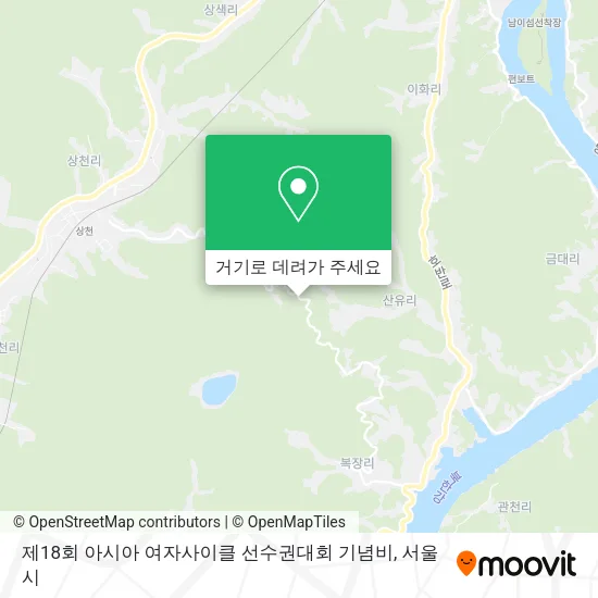 제18회 아시아 여자사이클 선수권대회 기념비 지도