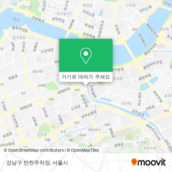 강남구 탄천주차장 지도