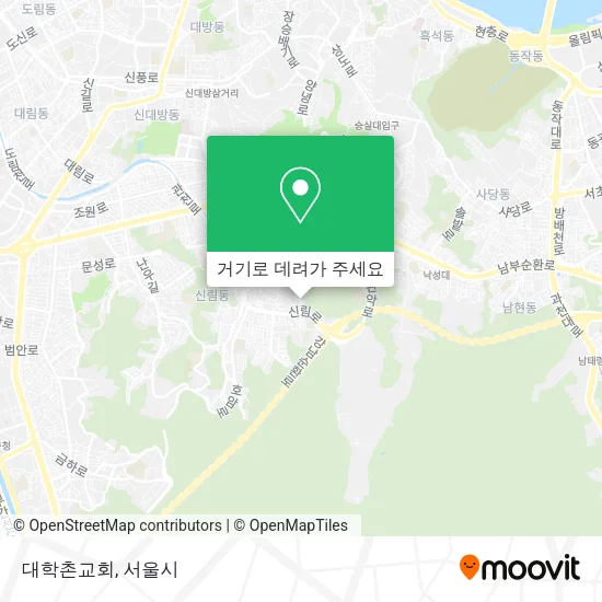대학촌교회 지도