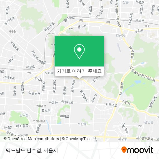 맥도날드 만수점 지도