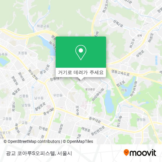 광교 코아루S오피스텔 지도