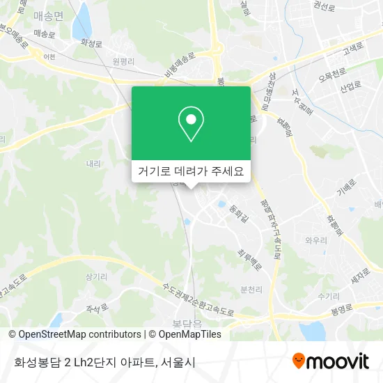화성봉담 2 Lh2단지 아파트 지도