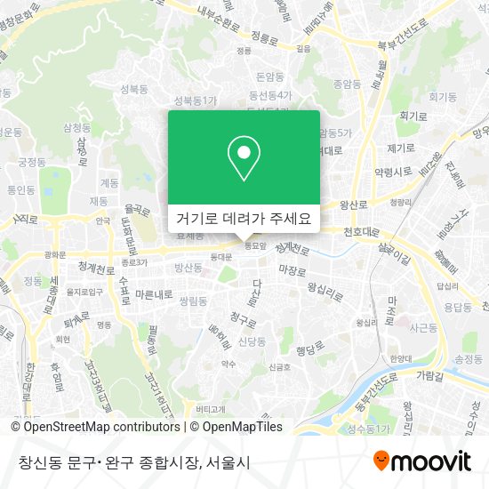 창신동 문구･완구 종합시장 지도