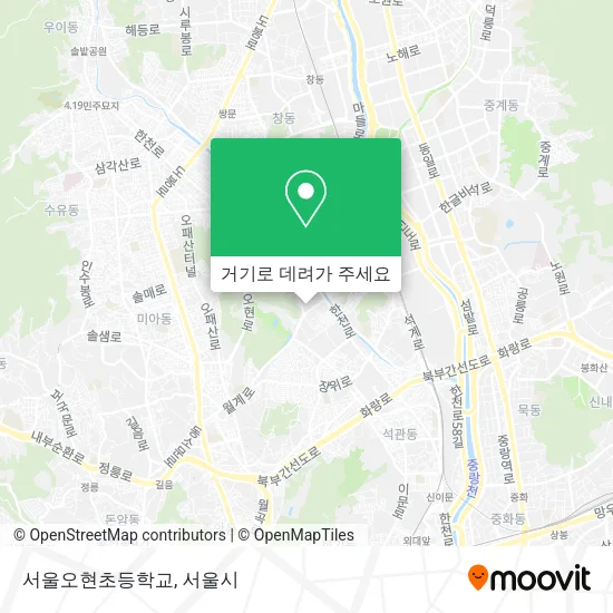 서울오현초등학교 지도
