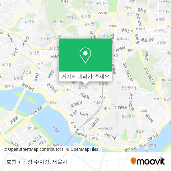효창운동장 주차장 지도