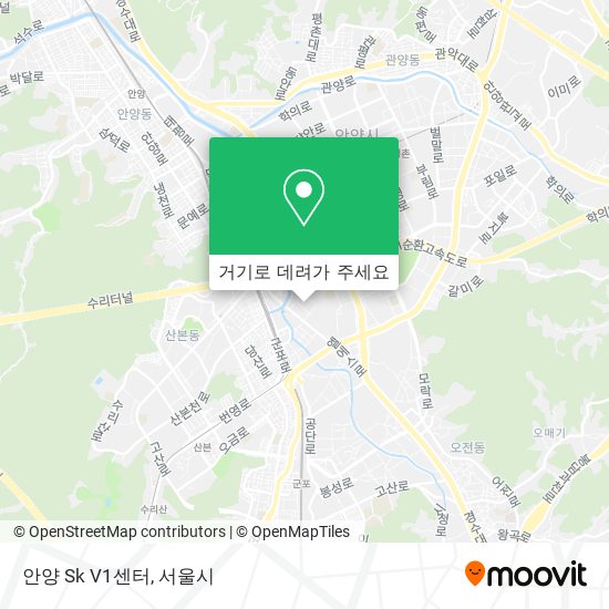 안양 Sk V1센터 지도