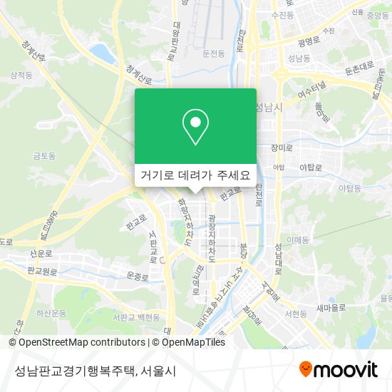 성남판교경기행복주택 지도