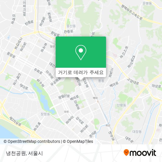 냉천공원 지도