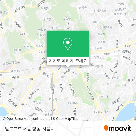 알로프트 서울 명동 지도