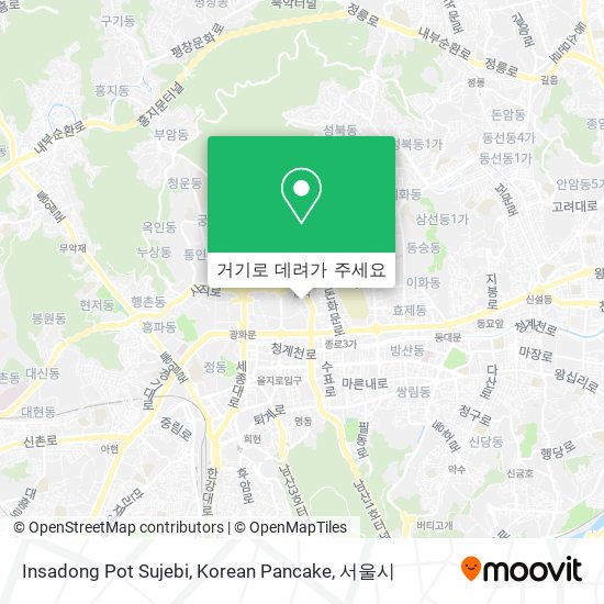 Insadong Pot Sujebi, Korean Pancake 지도