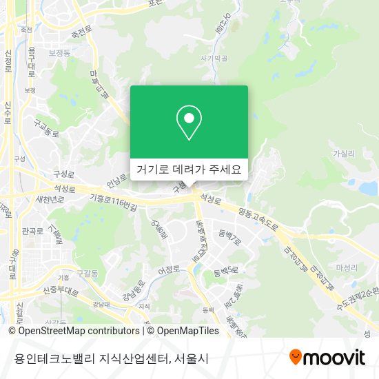 용인테크노밸리 지식산업센터 지도