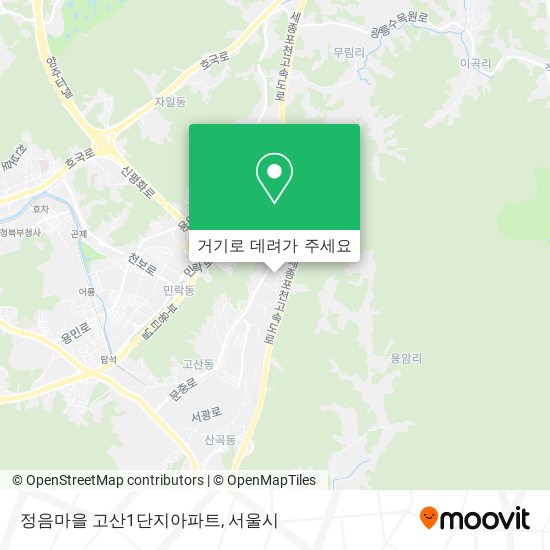 정음마을 고산1단지아파트 지도