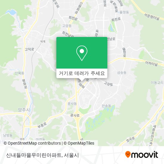 신내들마을우미린아파트 지도