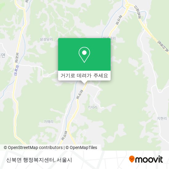 신북면 행정복지센터 지도