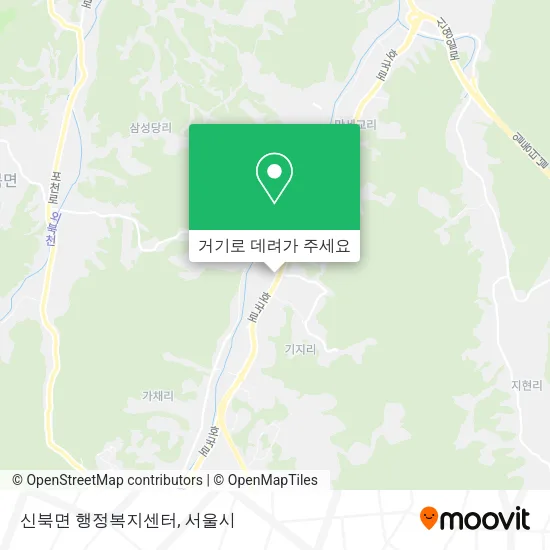 신북면 행정복지센터 지도