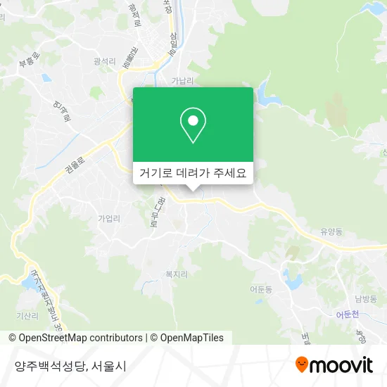 양주백석성당 지도