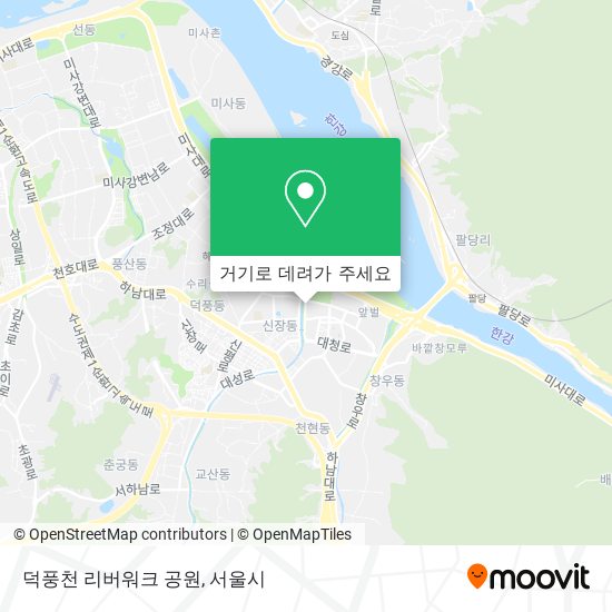 덕풍천 리버워크 공원 지도