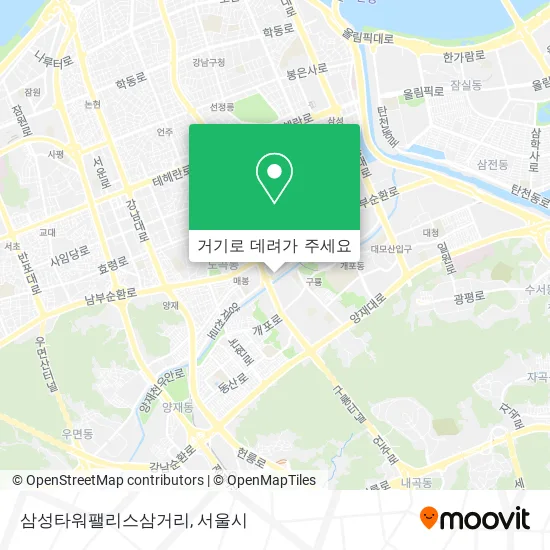 삼성타워팰리스삼거리 지도