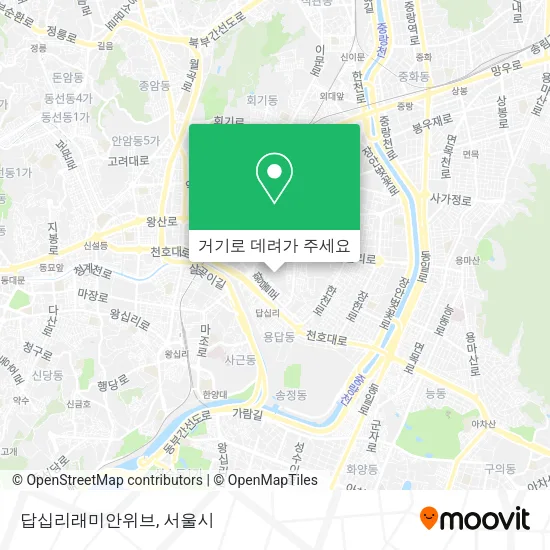 답십리래미안위브 지도