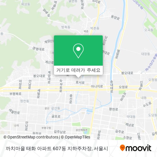 까치마을 태화 아파트 607동 지하주차장 지도