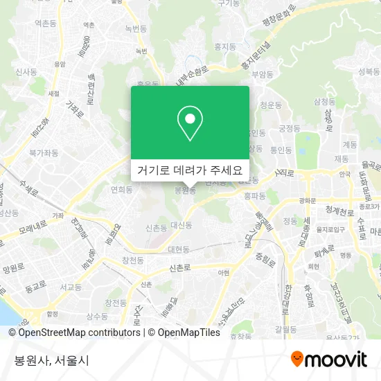 봉원사 지도