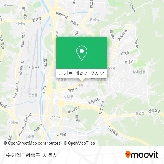 수진역 1번출구 지도