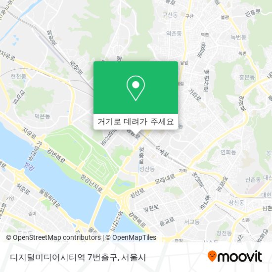 디지털미디어시티역 7번출구 지도