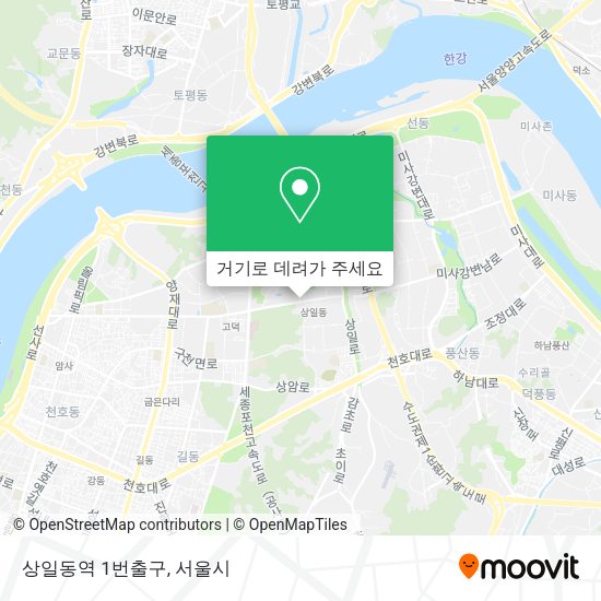 상일동역 1번출구 지도