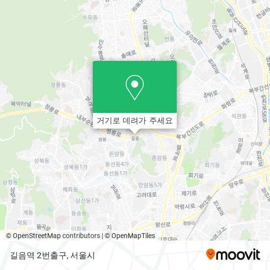 길음역 2번출구 지도
