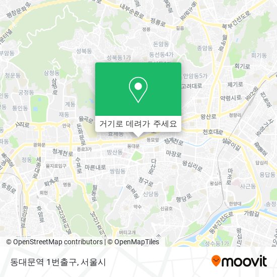 동대문역 1번출구 지도