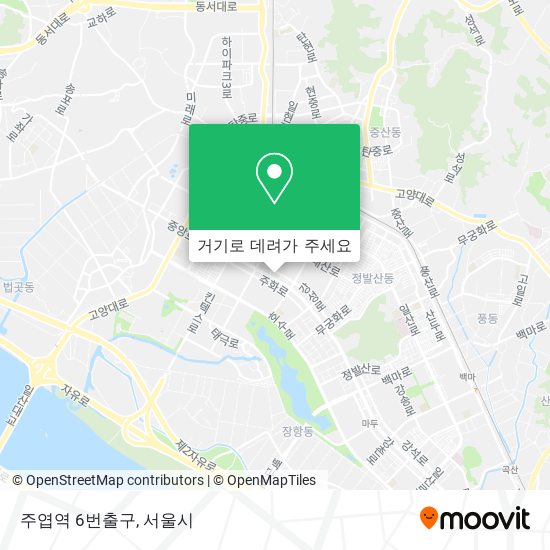 주엽역 6번출구 지도