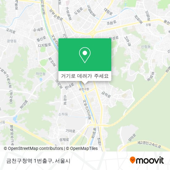 금천구청역 1번출구 지도